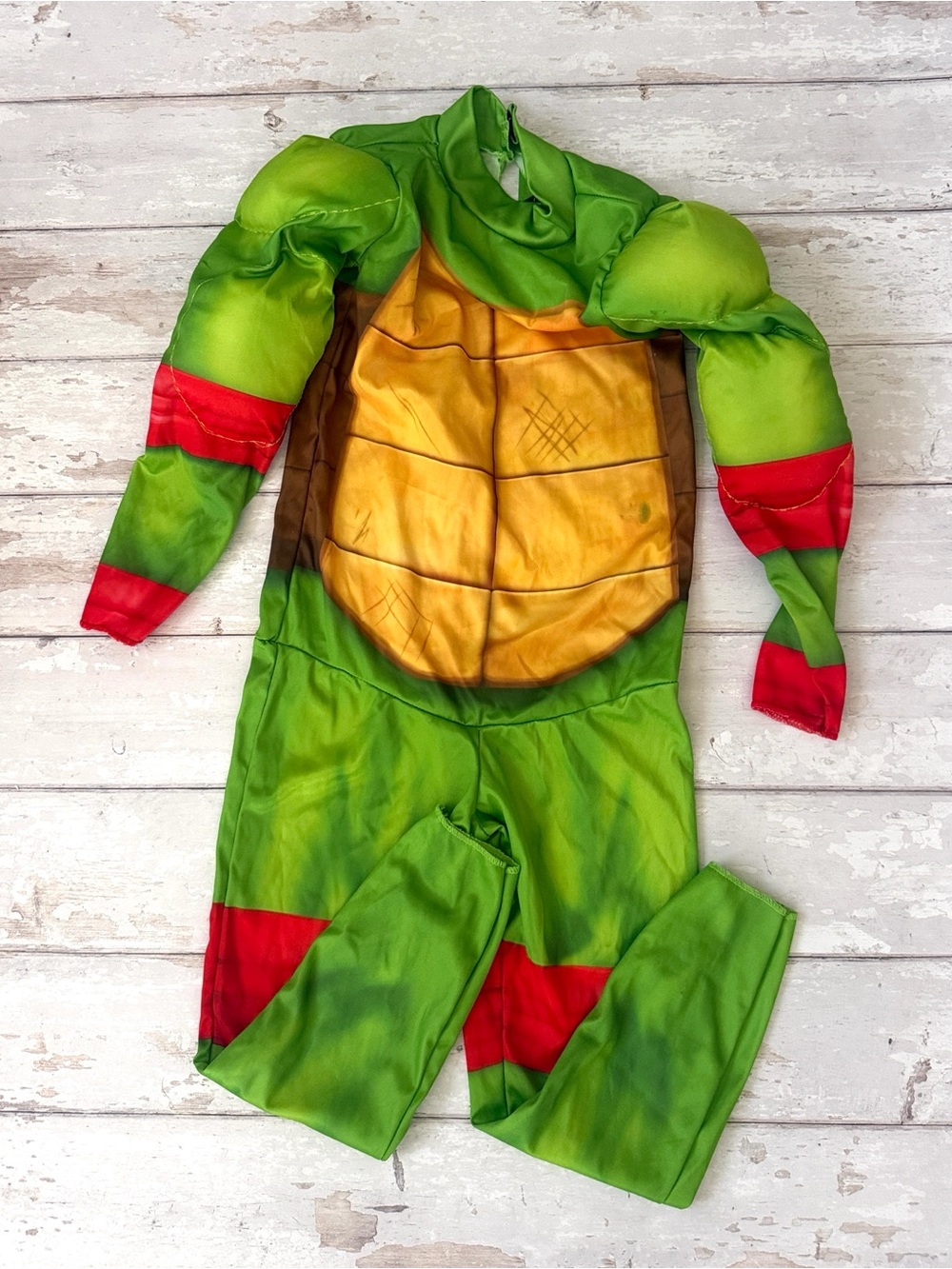 Ninja Turtles Kids Size 10 Jumpsuit Halloween Costume Raphael TMNT Mutant
